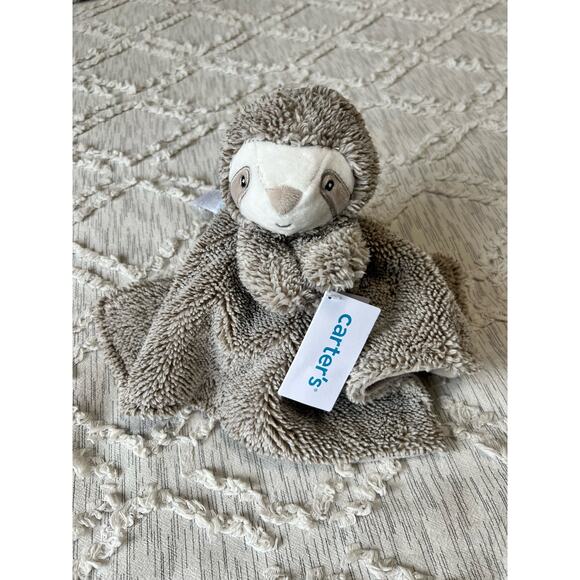 Carter's Sloth Baby Security Blanket Lovey Tan Cream Color 2020 - Picture 1 of 8